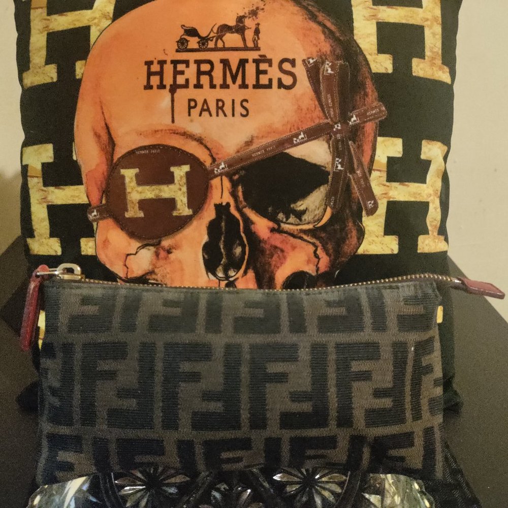 FENDI ZUCCA MONOGRAM  POUCH [E.U.C.]